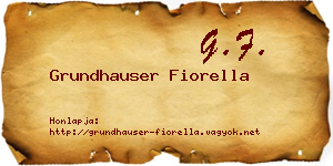 Grundhauser Fiorella névjegykártya