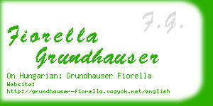 fiorella grundhauser business card